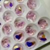 Crystal Heart Pendant Clear Pink(1Pack is 20pcs)