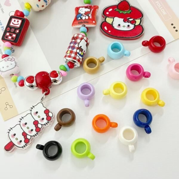 Acrylic Beads, Colorful, Bail Beads, Big Hole, Fit For The Rope