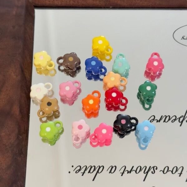 Acrylic Bail beads, connect figures, Flower shape ,colorful