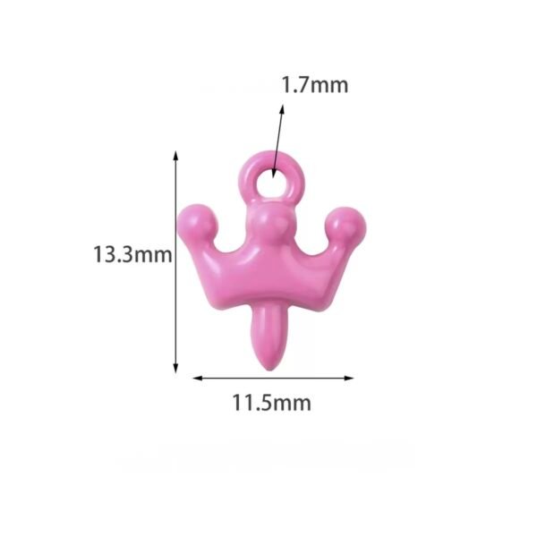 Metal beads, connect figures to be pendant ,crown shape ,colorful