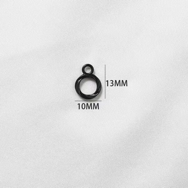 Metal bail beads, Colorful embossed, thin & big hole,fit for the rope