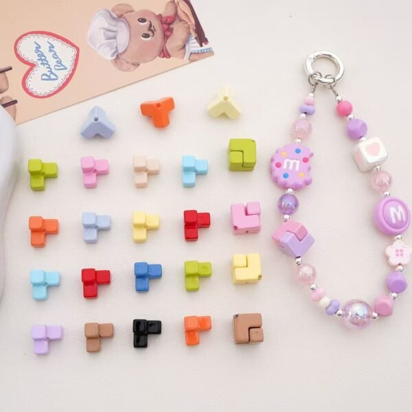 Metal beads, colorful,bricks,fit for the phone chain