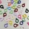 Metal bail beads, Colorful embossed, thin & big hole,fit for the rope