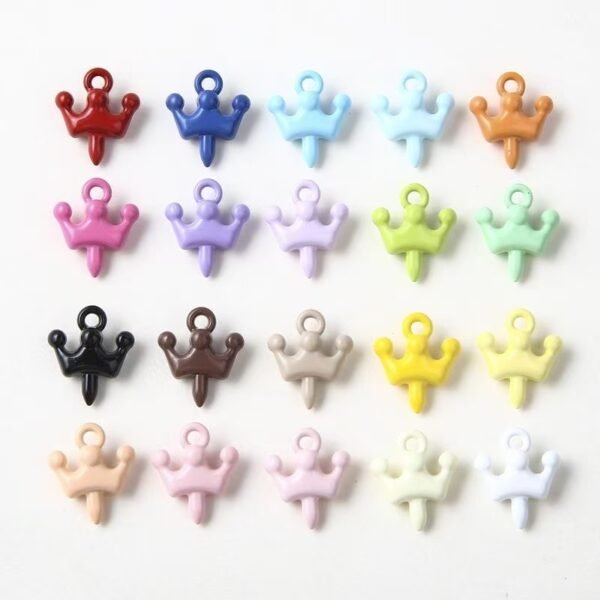 Metal beads, connect figures to be pendant ,crown shape ,colorful