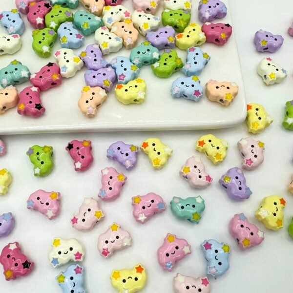 Metal beads, cute cloud ,colorful, fit for the phone chain