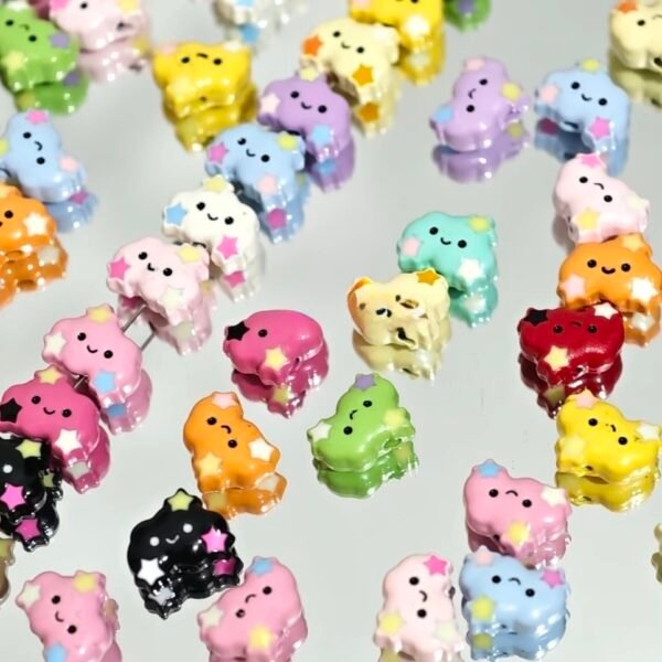 Metal beads, cute cloud ,colorful, fit for the phone chain