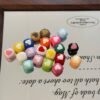 Acrylic beads,fat square shape,heart spacer beads,colorful