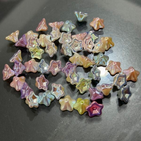 Ushiny pearl beads,flower shape,shiny,colorful,