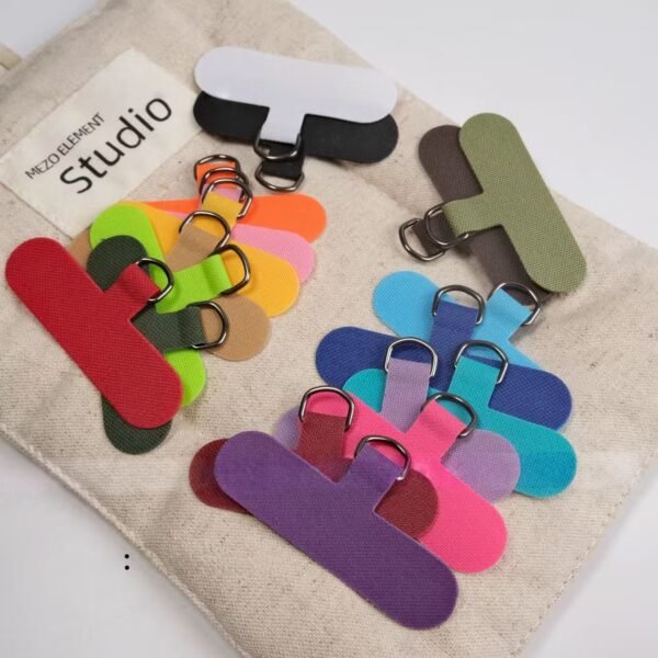 Multicolor Phone Accessories Set | Nylon Phone Stands, Charging Port Protectors, Card Holder Straps