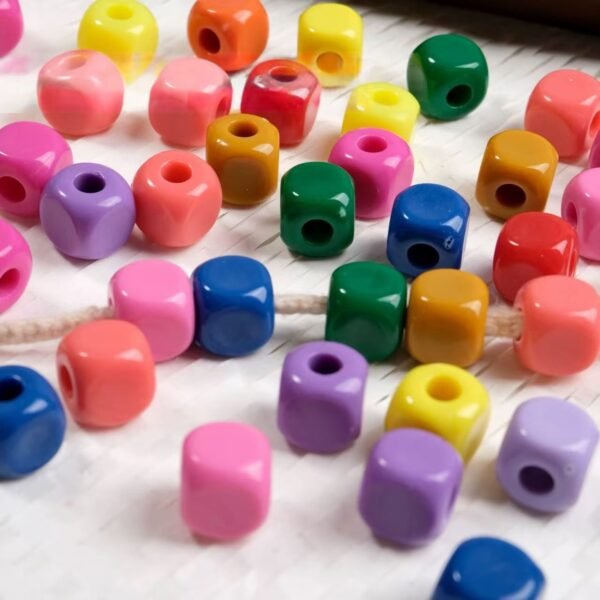 Acrylic beads,square shape,spacer beads,colorful,