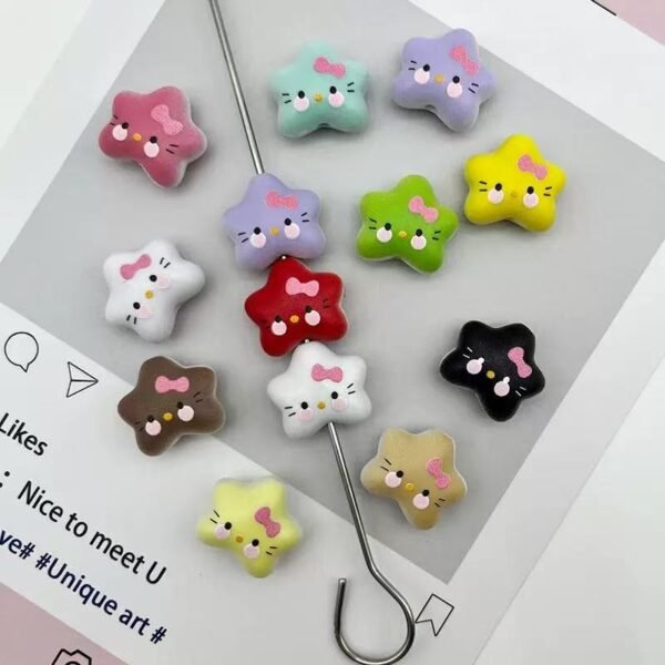 Acrylic beads,textured designs,star shape,