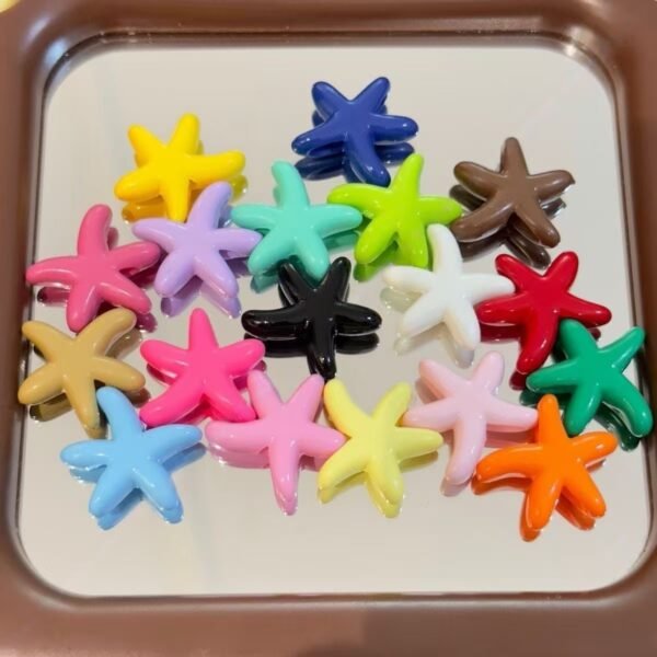 Acrylic beads,starfish shape, flat beads,colorful,