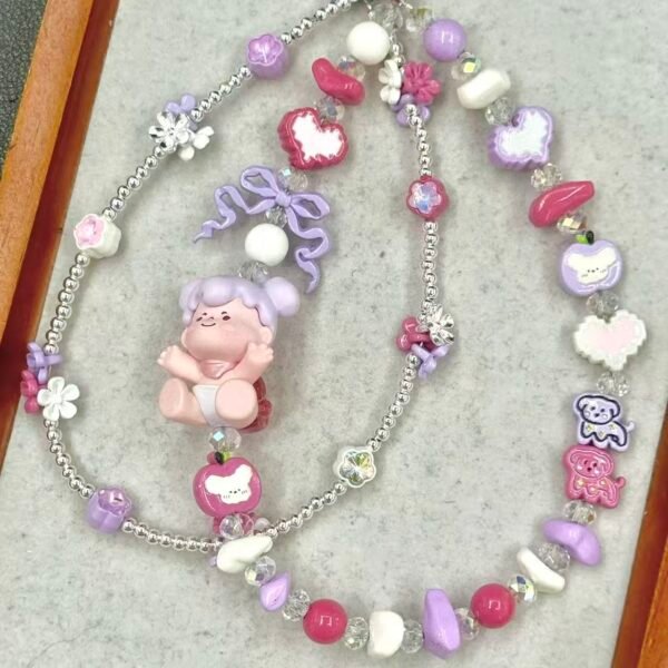 Acrylic beads,irregular shape spacer flat beads,colorful,