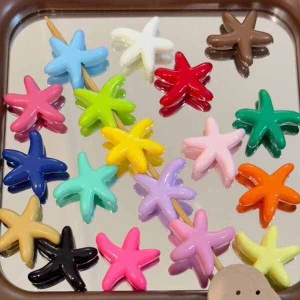 Acrylic beads,starfish shape, flat beads,colorful,