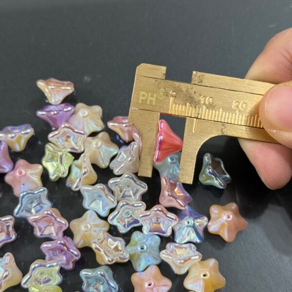 Ushiny pearl beads,flower shape,shiny,colorful,