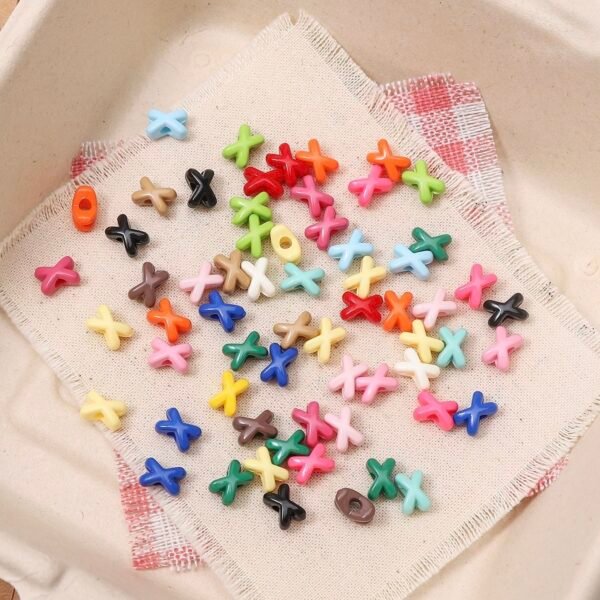 Acrylic beads,X shape spacer beads,colorful,