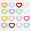 Keyrings heart shape, colorful,23mm
