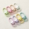 Spin keyrings, pastel colorful,oval shape