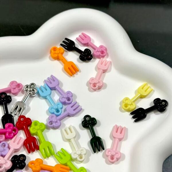 Acrylic pendant,forks shape,Colorful,Fit for the phonechain & keychains