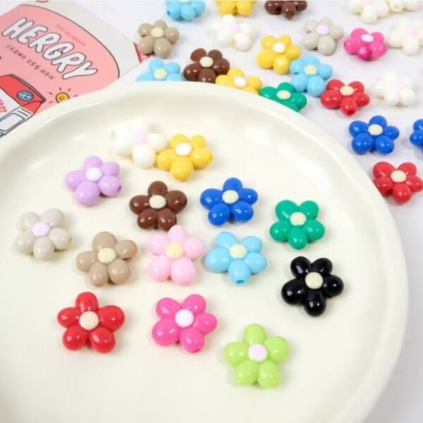 Acrylic beads,flower shape beads,colorful,