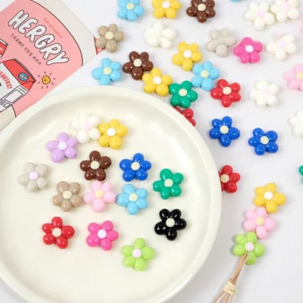 Acrylic beads,flower shape beads,colorful,