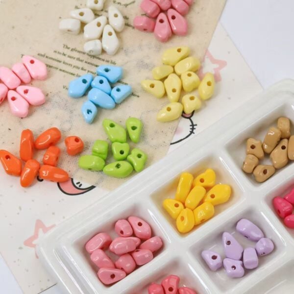 Acrylic beads,irregular shape spacer flat beads,colorful,