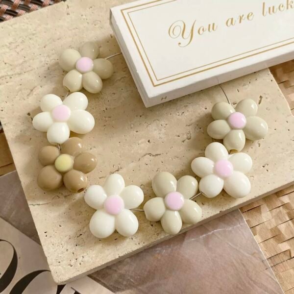 Acrylic beads,flower shape beads,colorful,