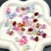 Ushiny pearl beads,Cube shape,shiny,colorful,Glass material