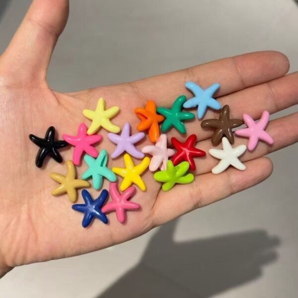Acrylic beads,starfish shape, flat beads,colorful,