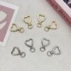 High quality heart-shaped spring buckle, universal buckle, gold silver, DIY keychain