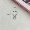 High quality heart-shaped spring buckle, universal buckle, gold silver, DIY keychain