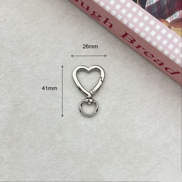 High quality heart-shaped spring buckle, universal buckle, gold silver, DIY keychain