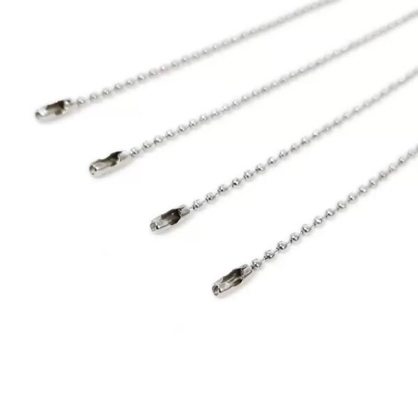 Silver bead chain, round bead chain, DIY keychain