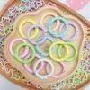 25mm circular alloy spring buckle, macaron color palette, DIY keychain/phone chain