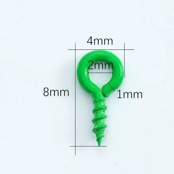 Round headed sheep's eye screw, closed screw, colorful, DIY keychain