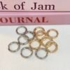 20mm gold/silver circular alloy spring buckle, DIY keychain/phone chain