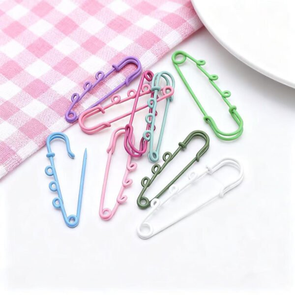 6cm 3-hole pin, colorful, DIY keychain