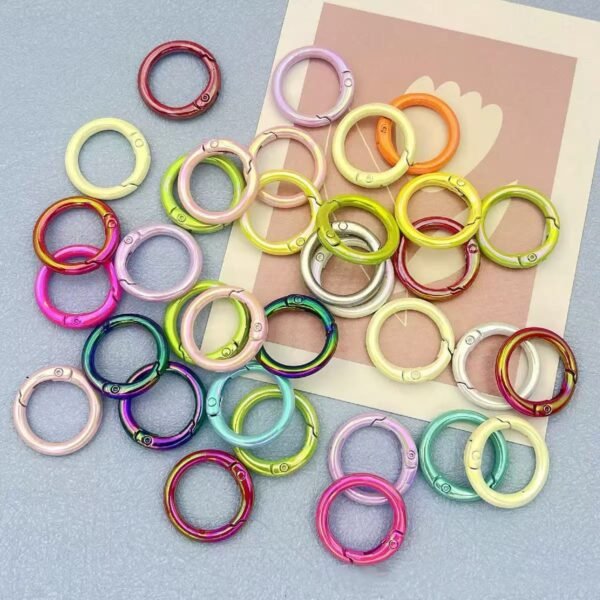 20mm/25mm UV lated color spring buckle, circular buckle, colorful, DIY keychain