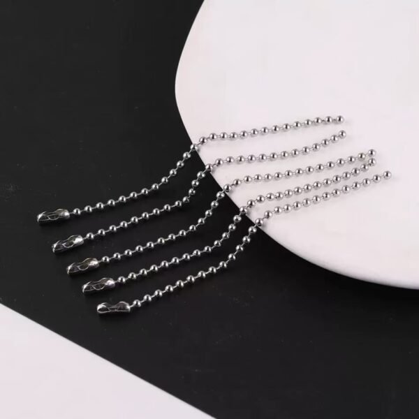 Silver bead chain, round bead chain, DIY keychain