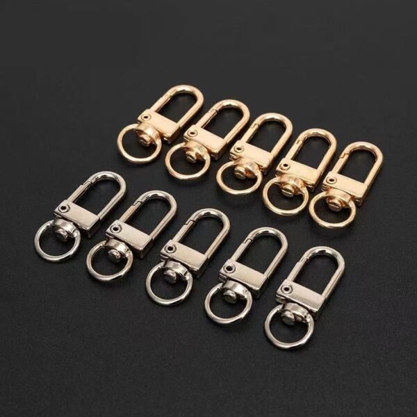 U shape metallic door buckle, swivel buckle, high quality, gold/silver, DIY keychain