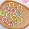 25mm circular alloy spring buckle, macaron color palette, DIY keychain/phone chain