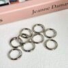 20mm gold/silver circular alloy spring buckle, DIY keychain/phone chain