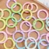 25mm circular alloy spring buckle, macaron color palette, DIY keychain/phone chain
