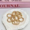 25mm gold/silver circular alloy spring buckle, DIY keychain/phone chain
