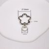 Flower shaped spring buckle, universal buckle, gold silver, DIY keychain
