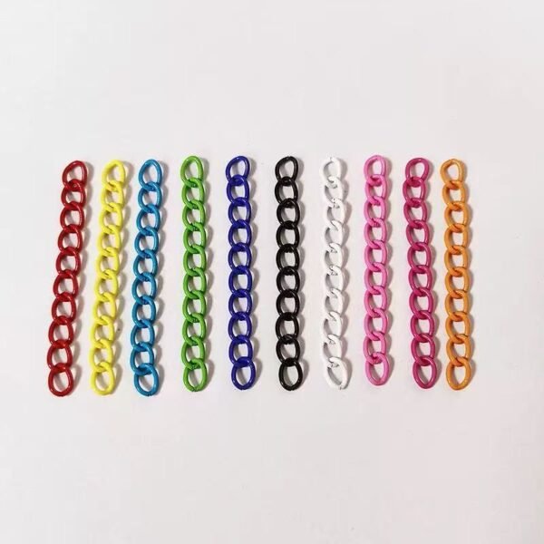 5cm painted candy colored tail chain, colorful, DIY keychain