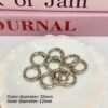 20mm gold/silver circular alloy spring buckle, DIY keychain/phone chain