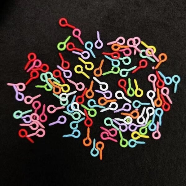 Round headed sheep's eye screw, closed screw, colorful, DIY keychain