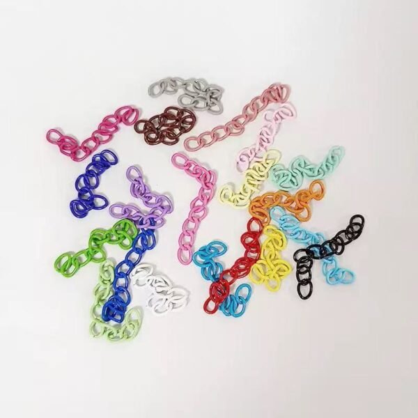 5cm painted candy colored tail chain, colorful, DIY keychain