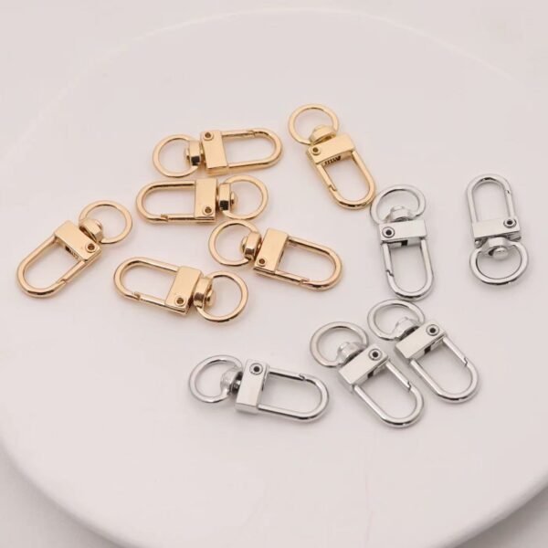U shape metallic door buckle, swivel buckle, high quality, gold/silver, DIY keychain